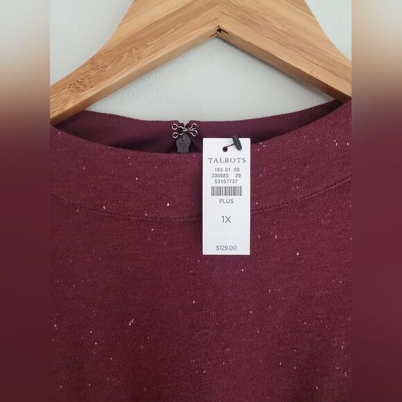 NWT Talbots Knit Bateau Neck Dress plus size 1x - Picture 2 of 10